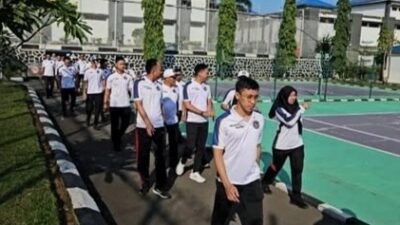 Jalan Sehat Pegawai Lapas Cilegon untuk Semangat Kolektif